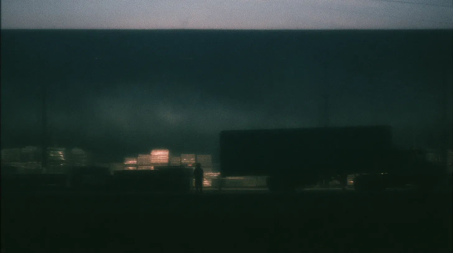 Almacén de distribución al amanecer